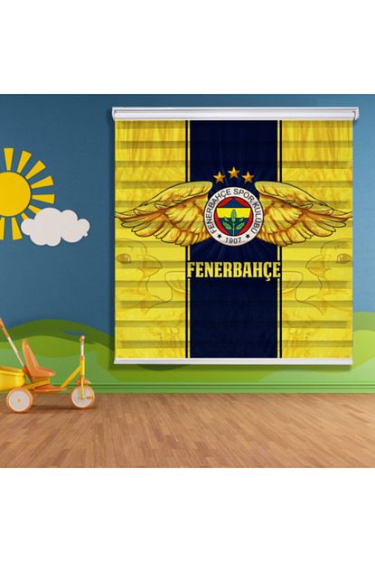 System Ev Dekorasyon Fenerbahce Logolu Zebra Perde Modeli Trendyol
