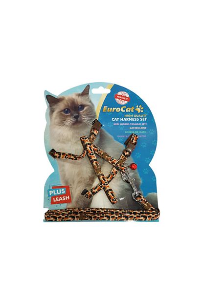 Pet U Eurocat Kedi Gogus Tasmasi Leopar Desenli Trendyol