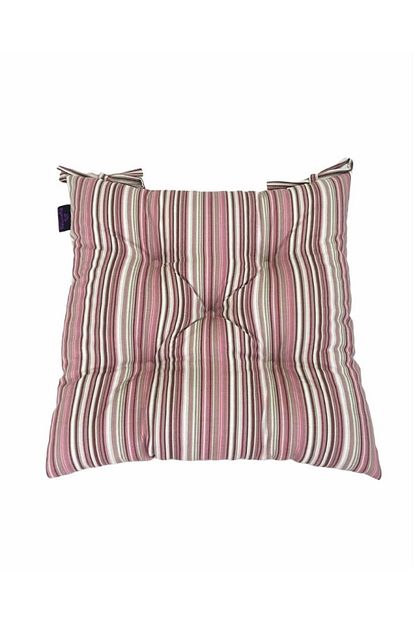 bykutlay home collection cizgili sandalye minderi pembe 45 45 cm fiyati yorumlari trendyol