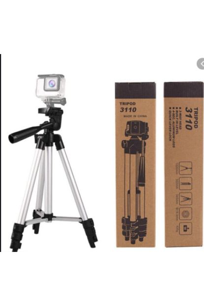 3110 tripod profesyonel fotograf kamera tripot telefon tutucu
