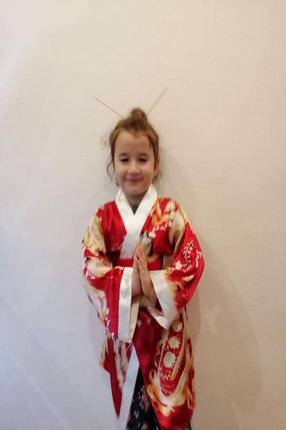kirmizi kiz cocuk kimono