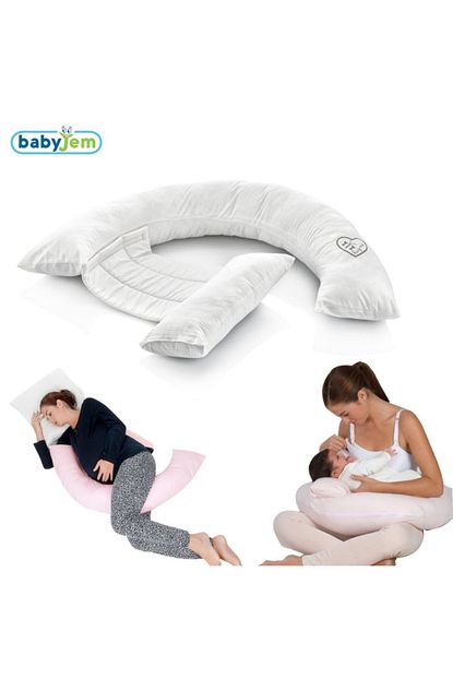 babyjem sirt destekli hamile ve emzrme yast ekru fiyati yorumlari trendyol