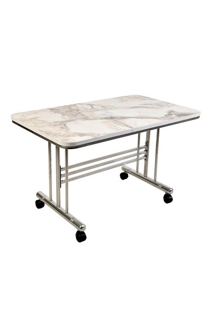arvenlive beyaz mermer desenli tekerlekli orta sehpa metal ayakli masa 60x100 cm ebatli fiyati yorumlari trendyol