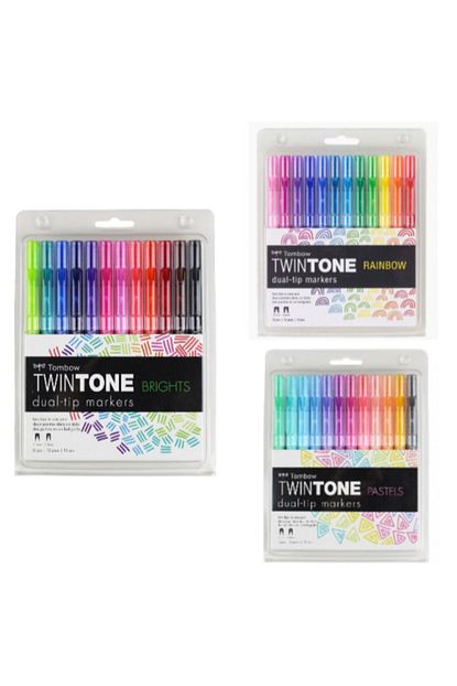 tombow twintone 36 li set pastel