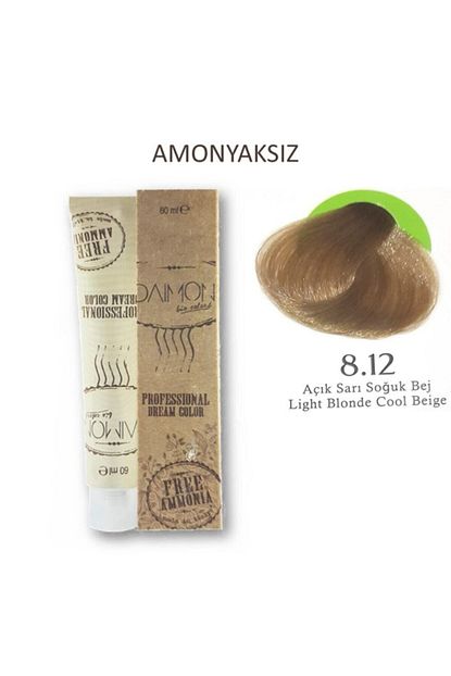 daimon fa amonyaksiz sac boyasi 8 12 acik sari soguk bej fiyati yorumlari trendyol