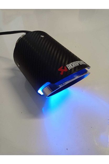 yerli akrapovic egzoz ucu led mavi isik 90mm tekli fiyati yorumlari trendyol