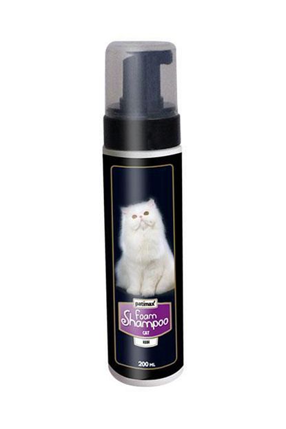 patimax foam shampoo kediler icin kopuk