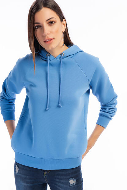 cotton mood 8482810 uciplik reglan kol kapsonlu sweat mavi fiyati yorumlari trendyol