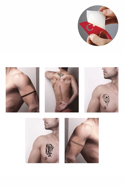 one spray tattoo dikenli serit tattoo gecici dovme seti dark sprey ve 5 desen fiyati yorumlari trendyol