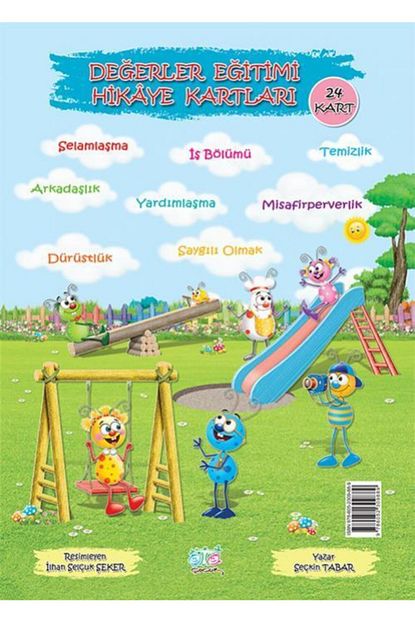 ata okul oncesi degerler egitimi hikaye kartlari 24 kart 8 kitap
