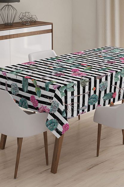 realhomes kaktus temali dijital baskili 3d masa ortusu 120 x 140 cm fiyati yorumlari trendyol