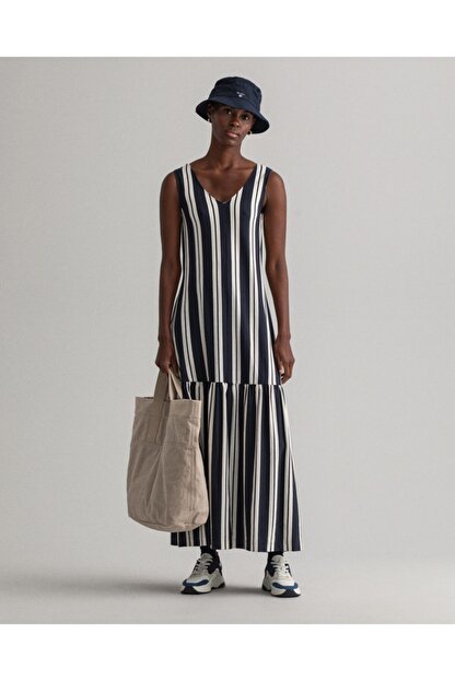 Gant Kadin Lacivert Cizgili Elbise Fiyati Yorumlari Trendyol