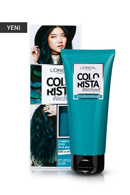 l oreal paris gecici sac boyasi colorista washout turquoisehair 3600523414512 fiyati yorumlari trendyol