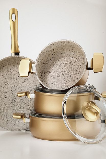 tencere seti multi granit gold 62460