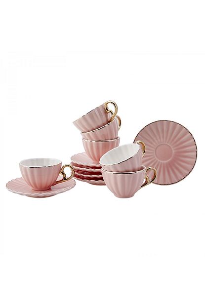 karaca waves 6li pembe kahve fincani fiyati yorumlari trendyol