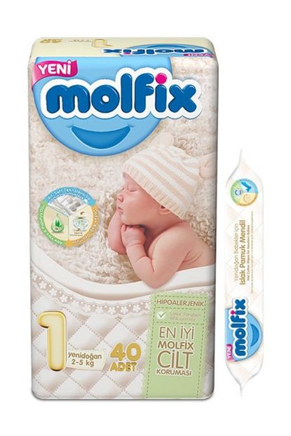 molfix bebek bezi 1 beden yenidogan 2 5 kg 40 li islak mendil fiyati yorumlari trendyol