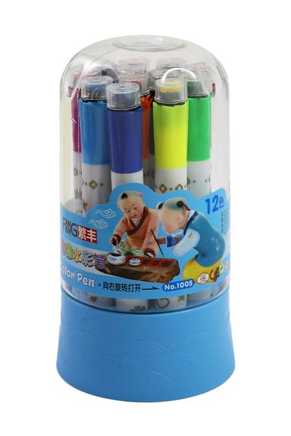 trix trix 12 renk muhurlu keceli kalem