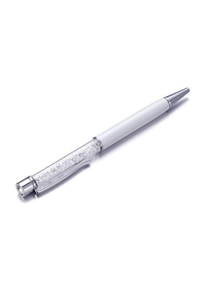 tasli beyaz tukenmez kalem p0101