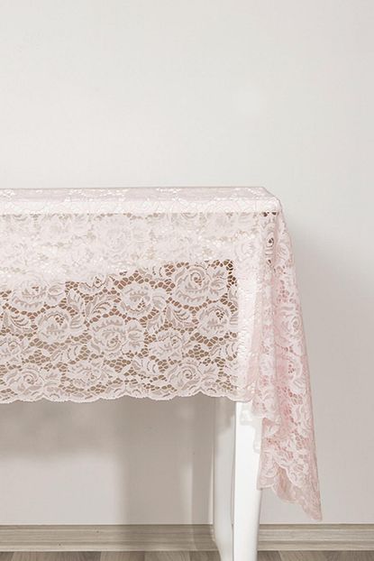 english home roselle dantelli masa ortusu 140x220 cm acik pembe fiyati yorumlari trendyol