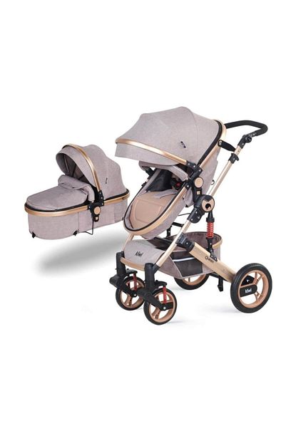 kiwi queen 2 in 1 mono bebek arabasi portbebe brown gold fiyati yorumlari trendyol