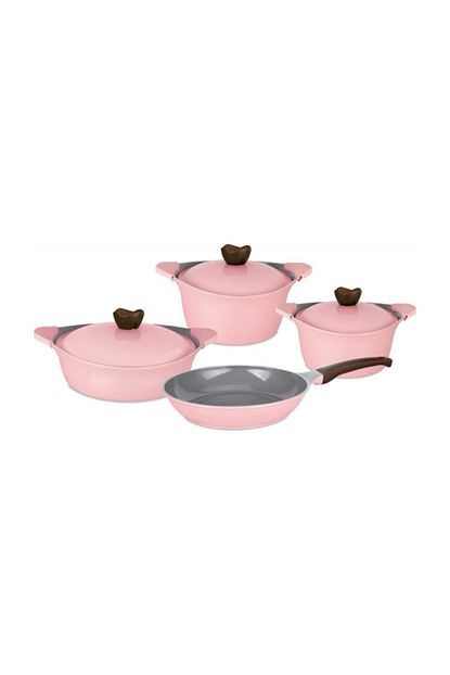 fidex home 7 parca seramik tencere set pembe tcs01 fiyati yorumlari trendyol