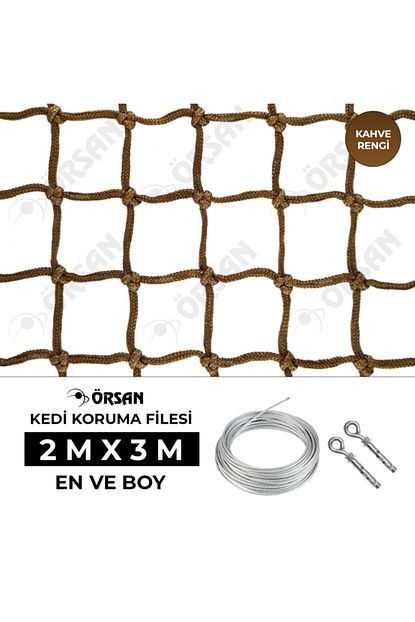 kedi filesi 2mx3m kahverengi kedi balkon filesi kedi koruma filesi