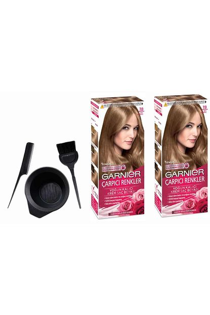garnier carpici renkler 7 0 bal kumral 50ml x 2adet boyama seti fiyati yorumlari trendyol