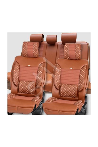 senturk hyundai santafe oto koltuk kilifi seti yuksek kalite deri ortopedik on arka komple takim kizil fiyati yorumlari trendyol