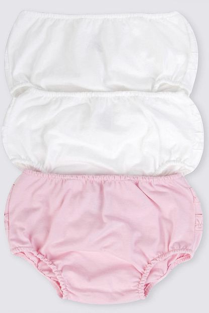 marks spencer pembe kiz bebek 3 lu saf pamuklu firfirli kulot fiyati yorumlari trendyol