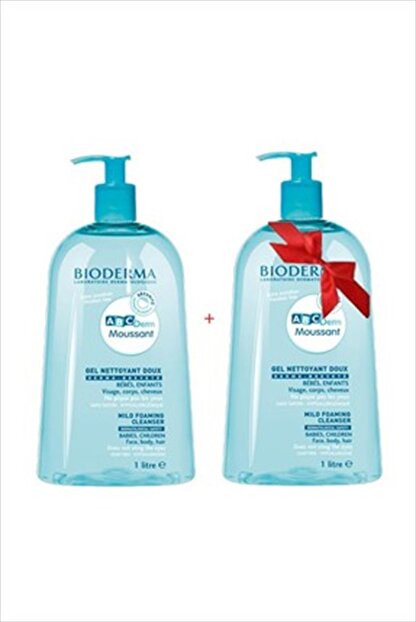 bioderma cocuklar icin temizleme jeli abcderm foaming cleanser 1000 ml 1 alana 1 bedava 8699956511344 fiyati yorumlari trendyol
