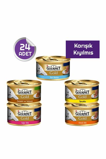 gourmet gold kiyilmis kedi konservesi