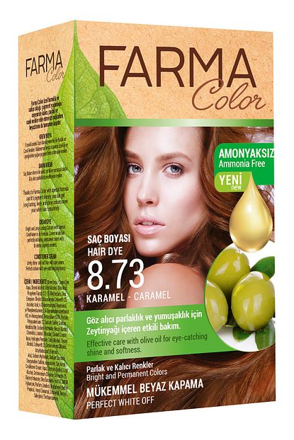 farmasi farmacolor sac boyasi 8 73 karamel 8690131113179 fiyati yorumlari trendyol