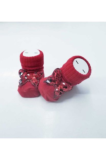 Nbs Deri Yeni Sezon Kirmizi Figurlu Bebek Corabi Trendyol