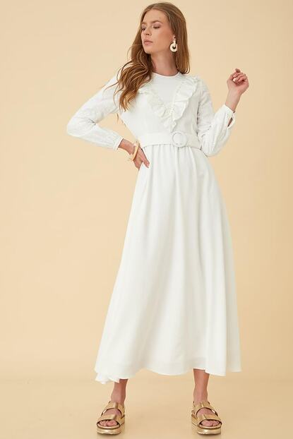 Kayra Elbise Ekru Ka B9 23090 35 Trendyol
