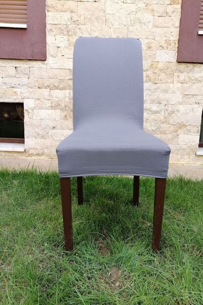 Haton Home Sandalye Kilifi Likrali Gri Trendyol