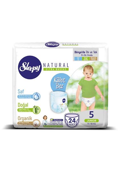 Sleepy Natural Kulot Bez 5 Numara Junior 24 Adet 2 Li Set Trendyol