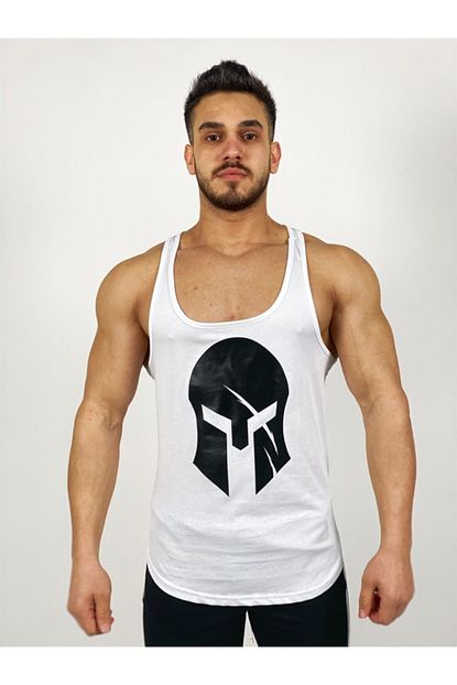 Black Erkek Beyaz Sparta Fitness Atleti Trendyol