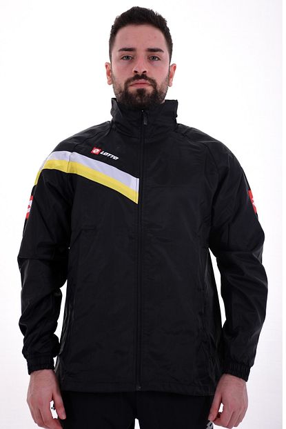 Lotto Yagmurluk Erkek Siyah Sari Trona Jacket Team Wn Wp R5875 Trendyol
