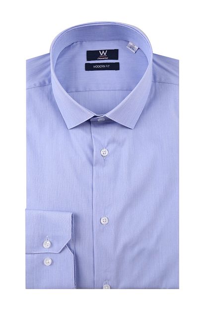 W Collection Erkek Mavi Klasik Gomlek Trendyol