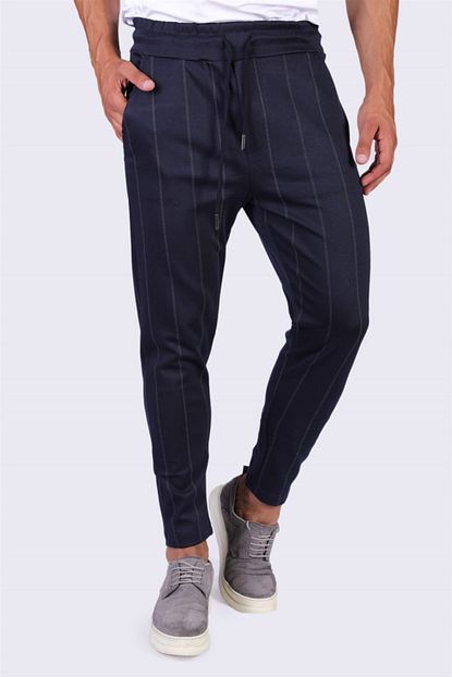 Erkek Slimfit Lacivert Kumas Pantolon
