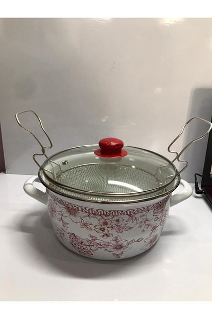 Cooker 22 Cm Emaye Kirmizi Kizartma Tencere Trendyol
