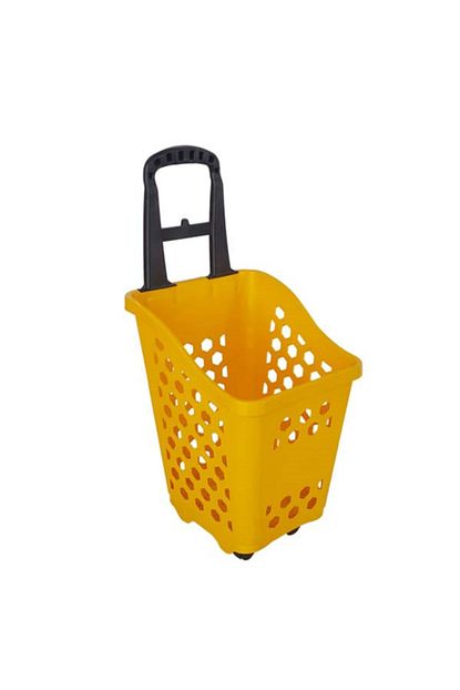 Rafcizade Sari Plastik Tekerlekli Sepet 45 Lt Trendyol