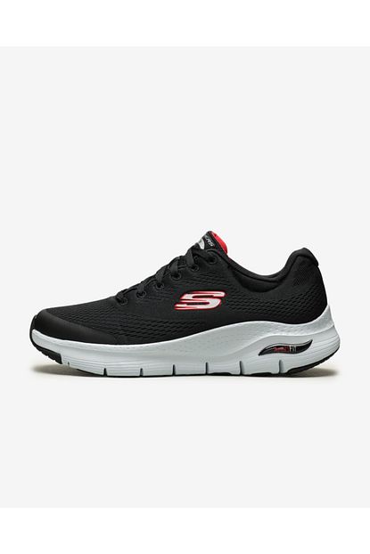 Skechers Arch Fit Erkek Siyah Kirmizi Ayakkabi 232040 Bkrd Trendyol