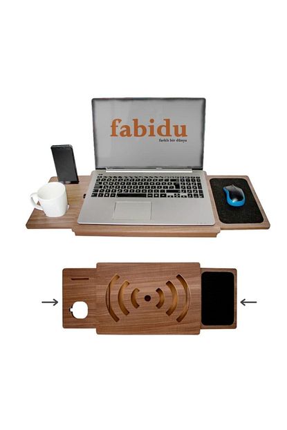 Fabidu Ahsap Surgulu Laptop Notebook Tablet Bilgisayar Standi Trendyol