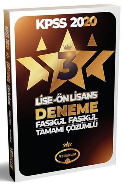 Yediiklim Yayinlari 2020 Kpss Lise On Lisans Tamami Cozumlu 3 Fasikul Deneme Sinavi Yeni Guncel Son Baski Trendyol