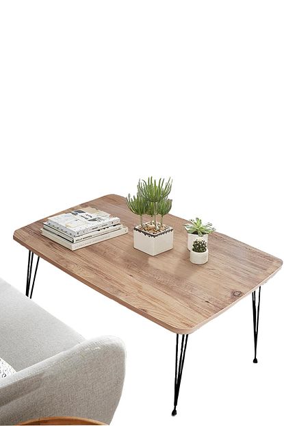 Evnalia Elit Oval Atlantik Cam Masa Orta Sehpa Metal Firkete Ayakli 50x90 Cm Trendyol