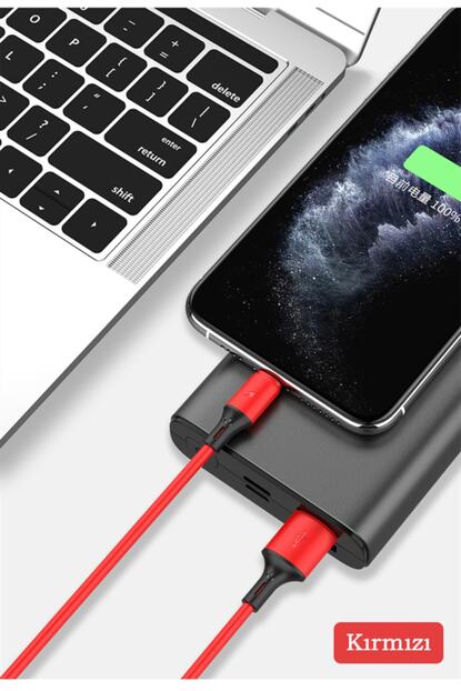 Hongyuan Iphone Silikon Sarj Kablosu 1m Yuksek Hizli Sarj Kablosu Kirmizi Rengi Trendyol