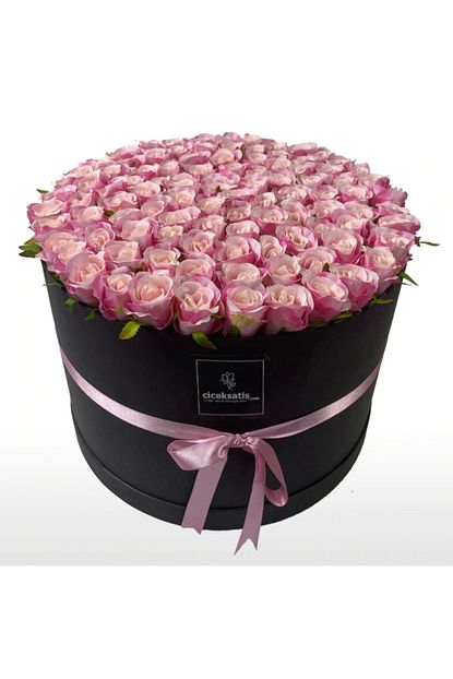 Cicek Satis Kutuda Yapay Pastel Pembe Gul 101 Trendyol