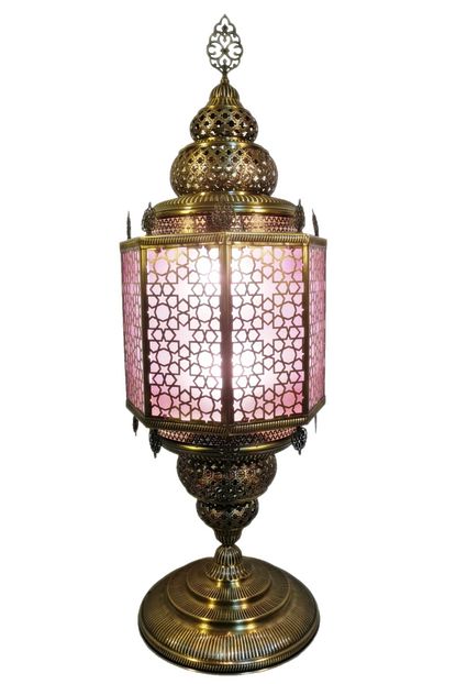 The Istanbul Lamp Otantik Osmanli Dekoratif Pirinc Masa Lambasi Menekse Trendyol
