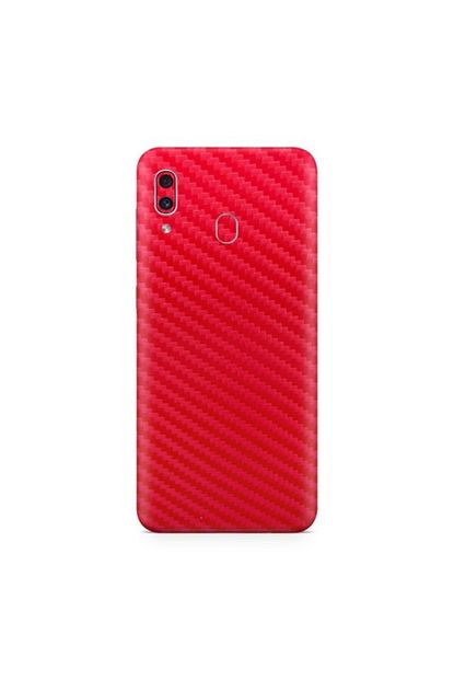 Bampacs Samsung Galaxy A30 Kirmizi Karbon Kaplama Kilif Degildir Trendyol